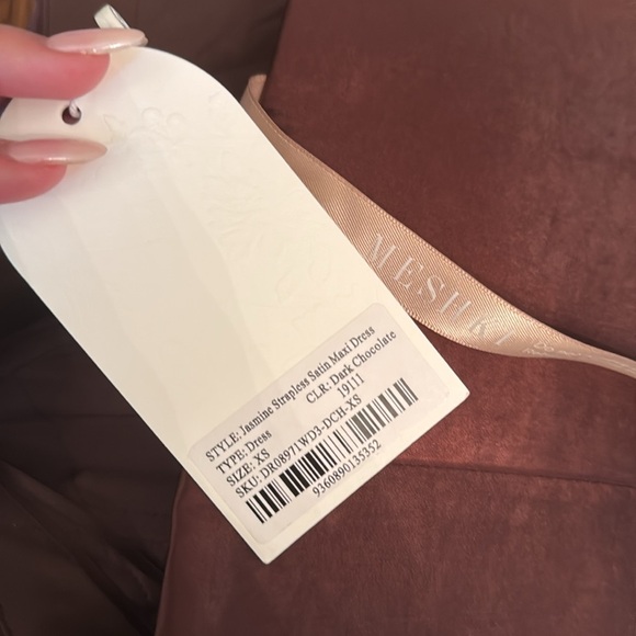 Meshki Jasmine Strapless Maxi Dress-Dark Chocolate - Picture 4 of 4